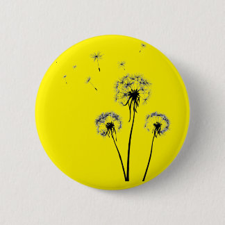 Badge med dandelion på gultens bakgrund knapp