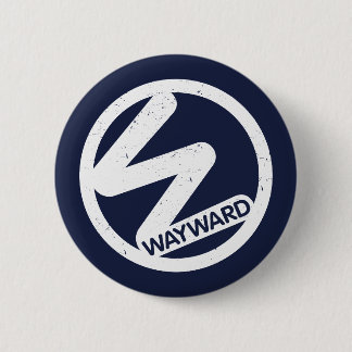 Badge med White Wayward Logotyp Knapp