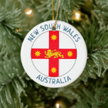 Badge New South Wales, Australien Julgransprydnad Keramik<br><div class="desc">Badge of New South Wales,  Australien.</div>