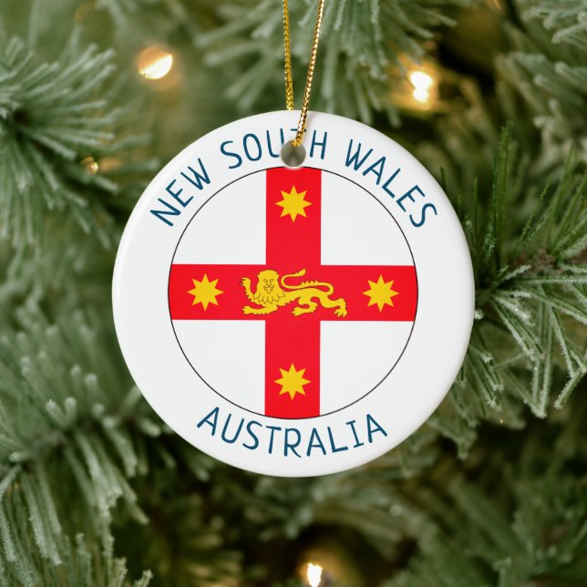 Badge New South Wales, Australien Julgransprydnad Keramik (Träd)