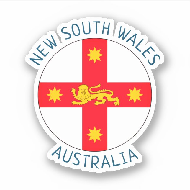 Badge New South Wales, Australien Klistermärken (Framsida)
