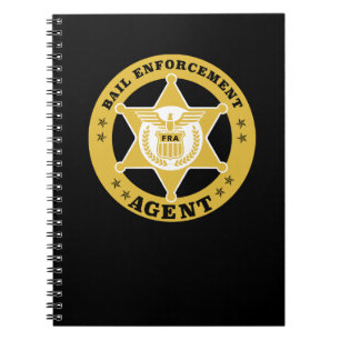 BADGE NOTEBOOK FÖR BAIL-VERKSTÄLLET AGENT ANTECKNINGSBOK