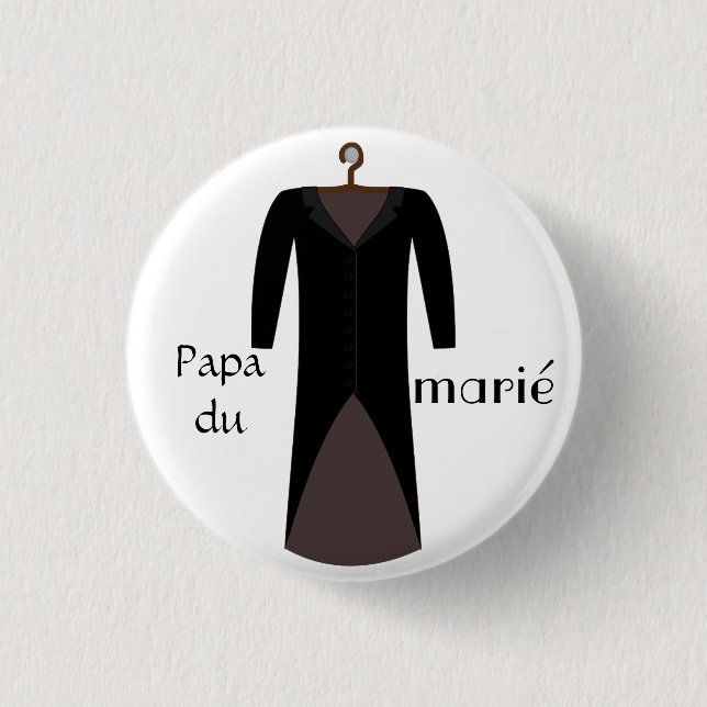 Badge papa du marié knapp (Framsida)