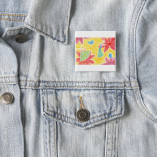 Badge Pastel Färg-kaninerna Kärlek & Joy Knapp