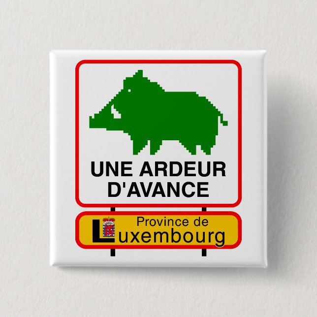 Badge - Province de Luxembourg UNE ARDEUR D'AVANCE Knapp (Framsida)