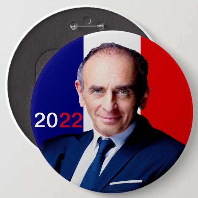 Badge rond 15 cm Zemmour 2022 Knapp (Framsida & baksida)