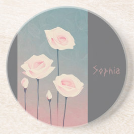 Badge Rond 5 Cm Roses, personalized Underlägg