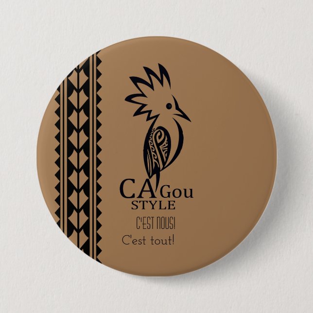 Badge Rond 7,6 Cm Cagou Style Knapp (Framsida)