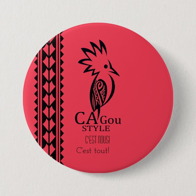 Badge Rond 7,6 Cm Cagou Style Knapp (Framsida)