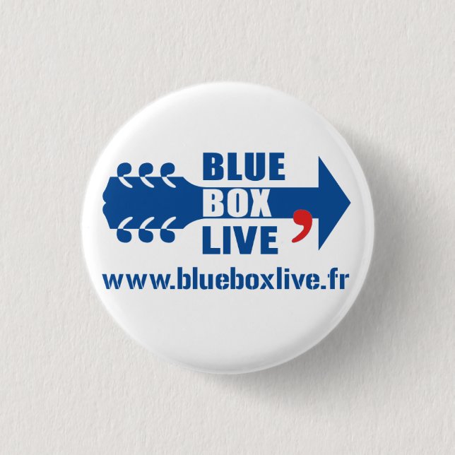 Badge Rond Blue Box Live Knapp (Framsida)