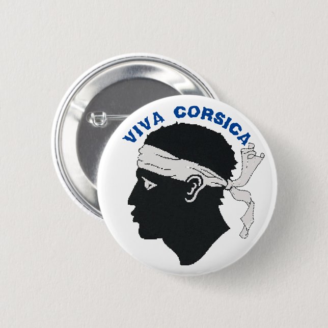 Badge rond, Viva Corsica Knapp (Framsida & baksida)