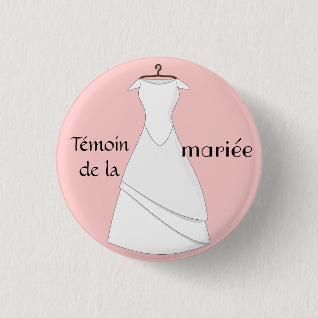 Badge témoin de la mariée rose knapp (Framsida)
