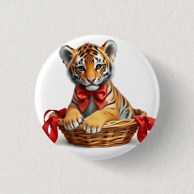Badge: tiger unge knapp (Framsida)