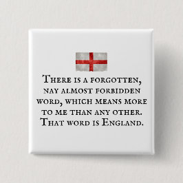 Badge - Union Jack Flagga med Patriotic Slogan 11 Knapp