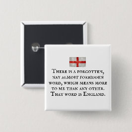 Badge - Union Jack Flagga med Patriotic Slogan 11 Knapp