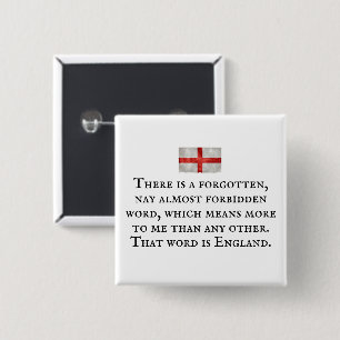 Badge - Union Jack Flagga med Patriotic Slogan 11 Knapp