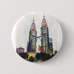 Badge with Petronas Torn in Malaysia Knapp