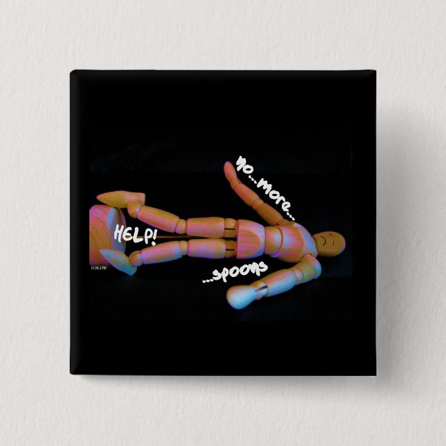 Badgen/för den Spoonies varningsknappen klämmer Knapp (Framsida)