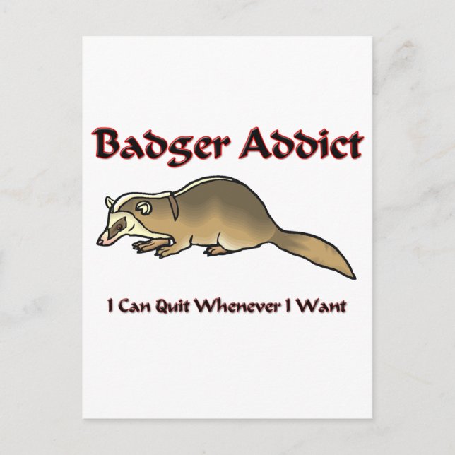 Badger Addict Vykort (Framsida)