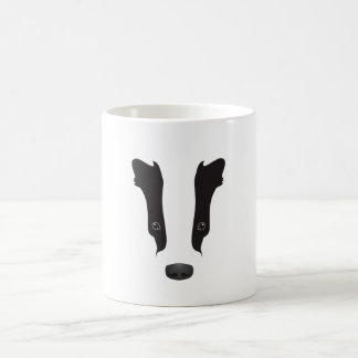 Badger Ansikte Silhouette Kaffemugg