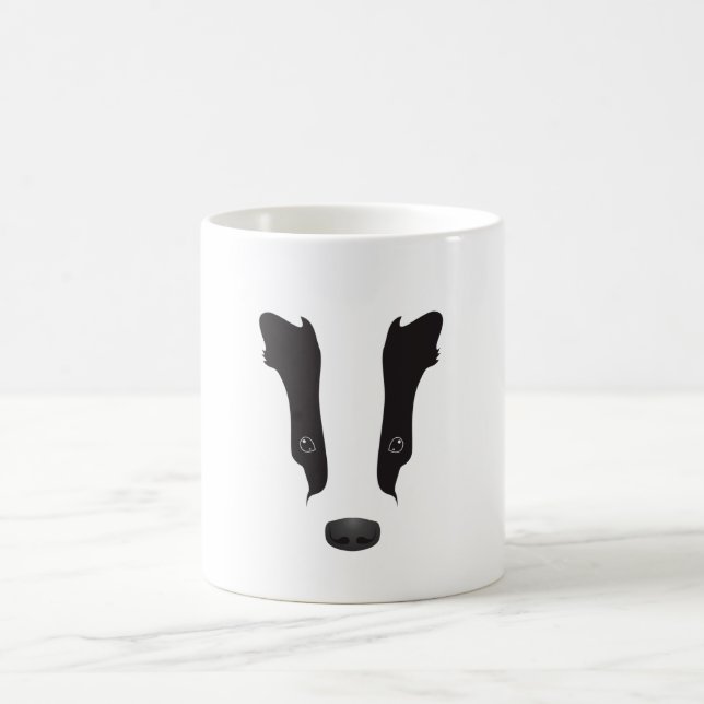 Badger Ansikte Silhouette Kaffemugg (Center)