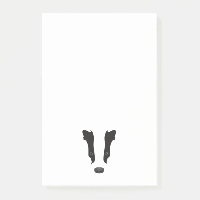 Badger Ansikte Silhouette Post-it Block (Framsida)