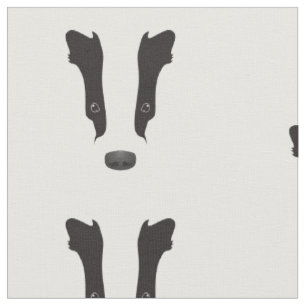Badger Ansikte Silhouette Tyg