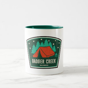 Badger Bäck Wilderness Oregon Camping Två-Tonad Mugg