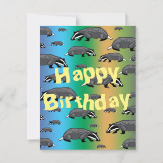 Badger Birthday Card Julkort