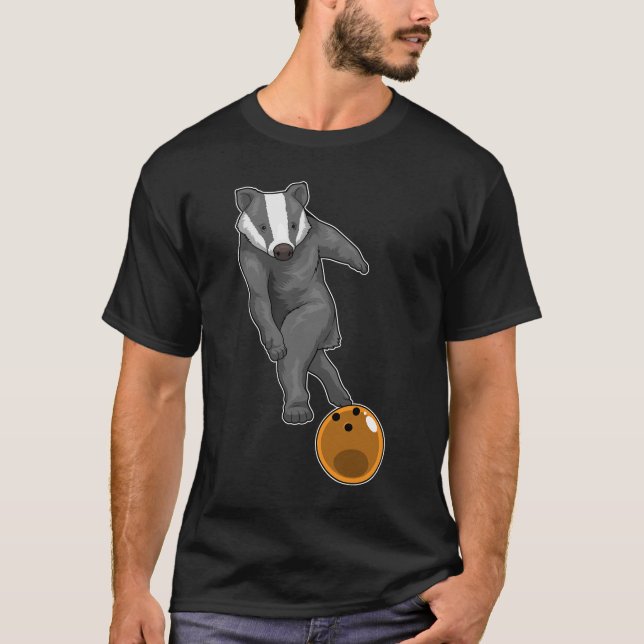 Badger Bowling ball T Shirt (Framsida)