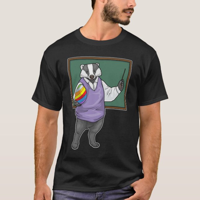 Badger Easter Teacher T Shirt (Framsida)