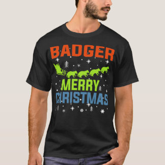 Badger God jul ger Ugly Sweater T Shirt