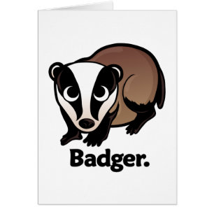 Badger. Hälsningskort