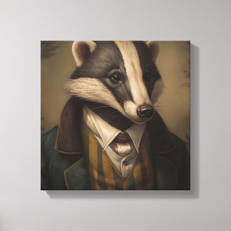Badger i Kostym | Djurart | Djur i Kostym Canvastryck