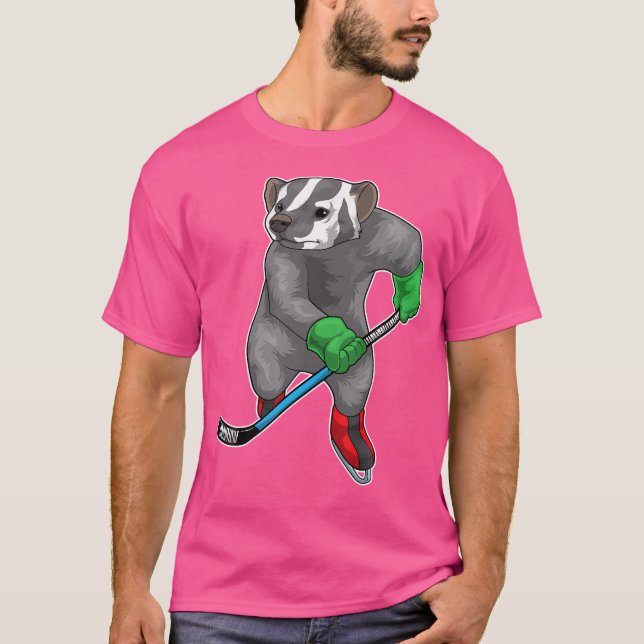 Badger Ishockey Ishockeyklubba Sporter T Shirt (Framsida)