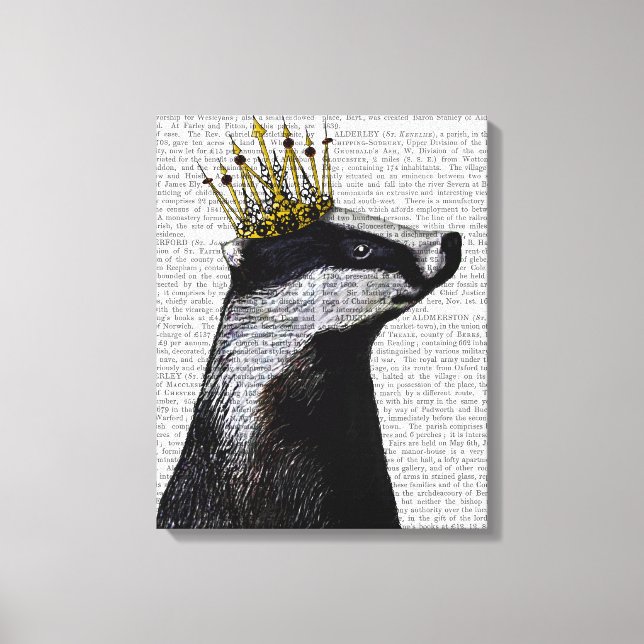 Badger Kung Canvastryck (Framsida)