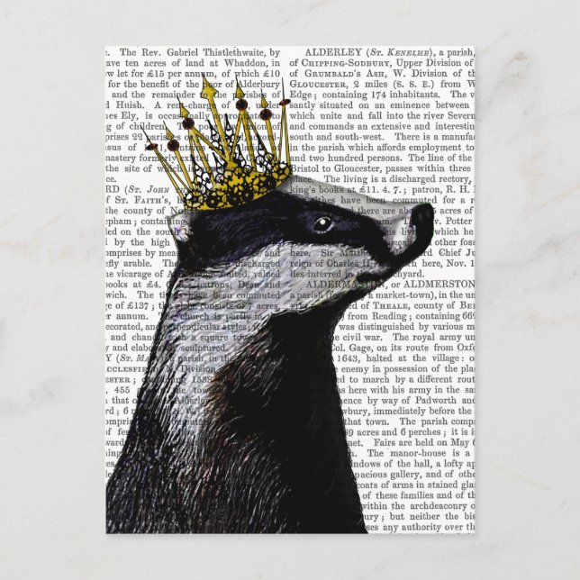 Badger Kung Vykort (Framsida)