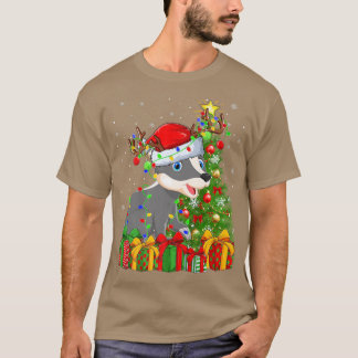 Badger Lighting Julafton Träd Santa Hat Badger Chr T Shirt