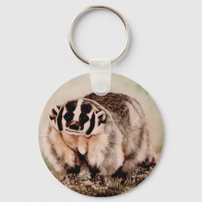 Badger, målning av DiDi Nyckelring (Framsida)