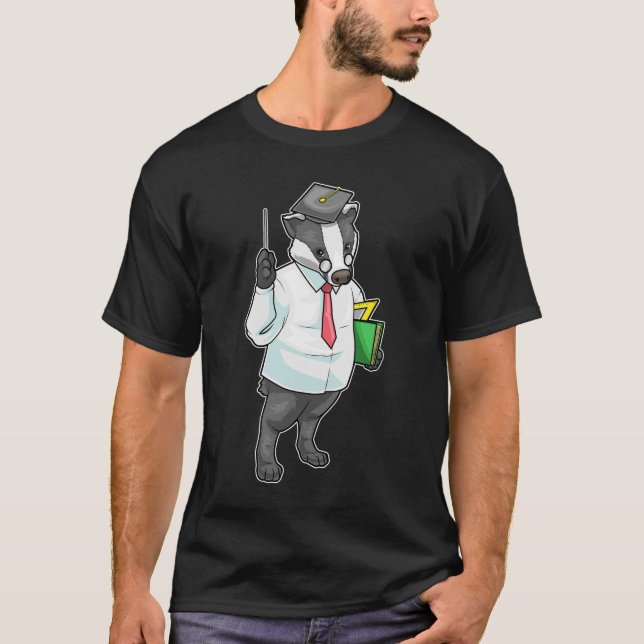Badger Math Teacher T Shirt (Framsida)