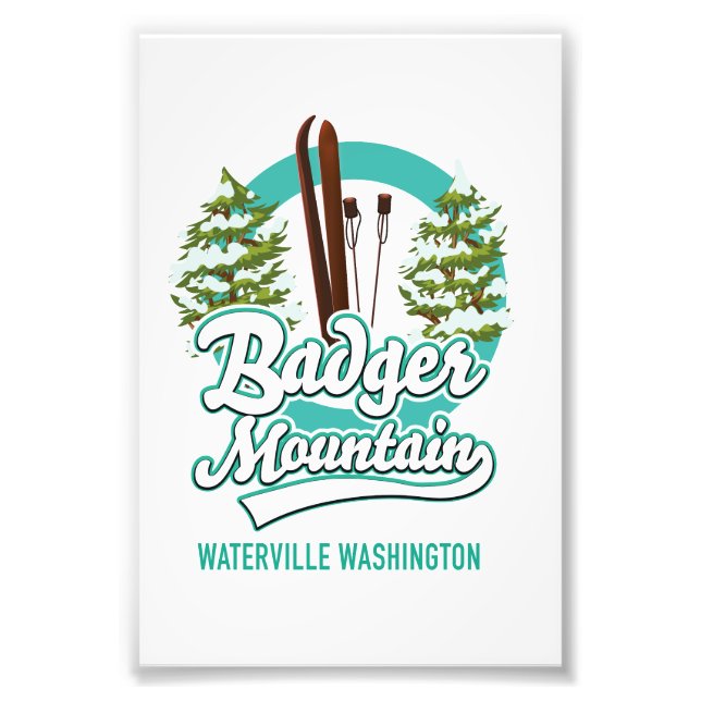 Badger Mountain Waterville Washington Skylogo Fototryck (Framsidan)