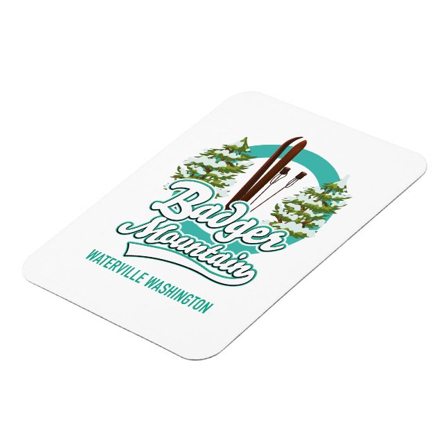 Badger Mountain Waterville Washington Skylogo Magnet (Vänstra Sidan)