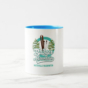 Badger Mountain Waterville Washington Skylogo Två-Tonad Mugg