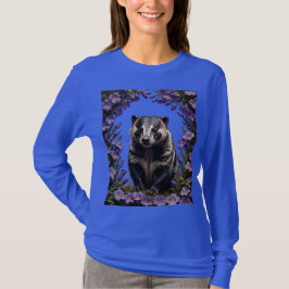 Badger omgivet av Meadow Violet T Shirt