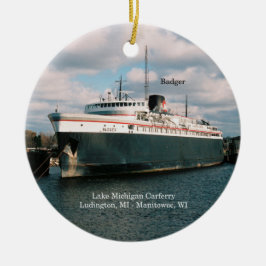 Badger-ornament Julgransprydnad Keramik