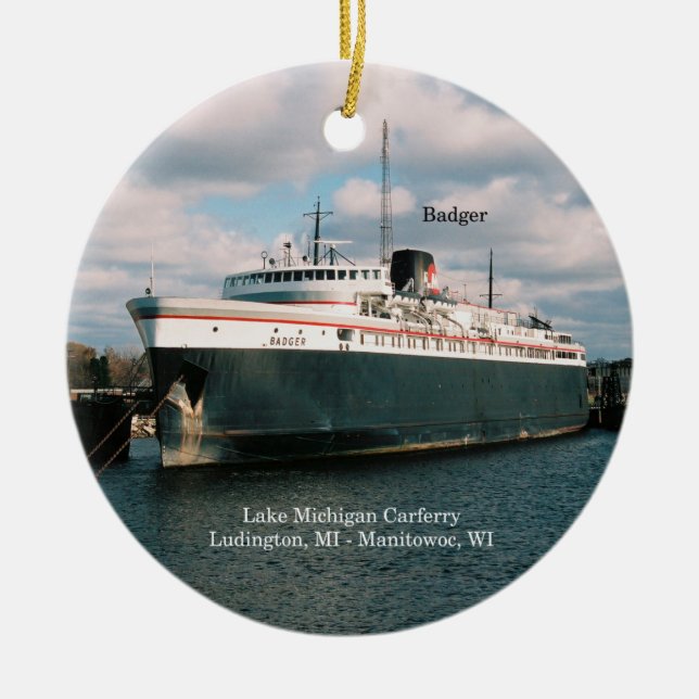 Badger-ornament Julgransprydnad Keramik (Framsidan)