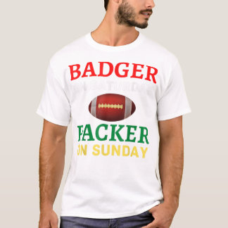 Badger på lördagspassen på Söndag Wis T Shirt