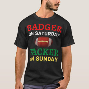 Badger på lördagspassen på Söndag Wis T Shirt