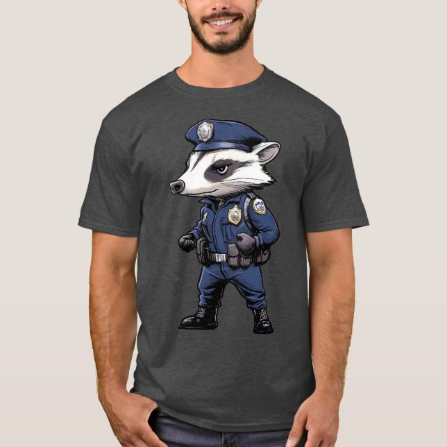 Badger Police T-Shirt (Framsida)