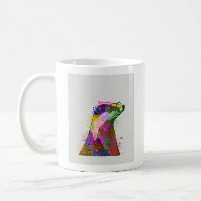 Badger Rainbow Stänk 2 Kaffemugg (Vänster)